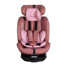Scaun auto Mama Kiddies iSize Journey Extra cu ISOFIX, rotativ 360° (40–150 cm), culoare roz, cu picior de sprijin, parasolar cadou și suport pentru picioare