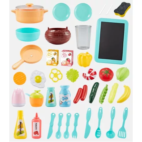 Mama Kiddies KitchenStar Set bucătărie copii 43 piese, culoare portocaliu