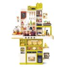 Mama Kiddies Bucătărie interactivă „Spraying Kitchen” – set de 121 piese, înălțime 103 cm, cu efecte de lumină și sunet, culoare galben-verde