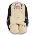Sac de dormit universal Nellys Baby din bumbac organic pentru cărucior - de culoare bej