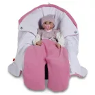 Sac de dormit universal Nellys Baby din bumbac organic pentru cărucior - de culoare bej