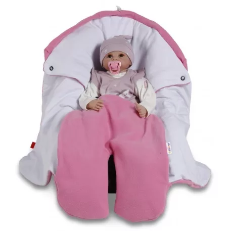 Sac de dormit universal Nellys Baby din bumbac organic pentru cărucior - de culoare bej
