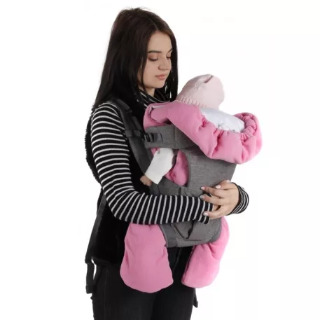 Sac de dormit universal Nellys Baby din bumbac organic pentru cărucior - de culoare bej