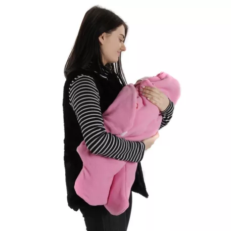 Sac de dormit universal Nellys Baby din bumbac organic pentru cărucior - de culoare bej