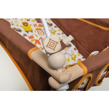 Incababy leagăn bebe în culoare maro cu imprimeu funny forrest