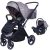 Mama Kiddies Luxury Travel System babakocsi babahordozóval bézs színben + ajándék lábzsák