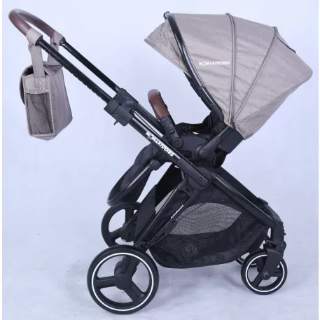 Mama Kiddies Luxury Travel System babakocsi babahordozóval bézs színben + ajándék lábzsák