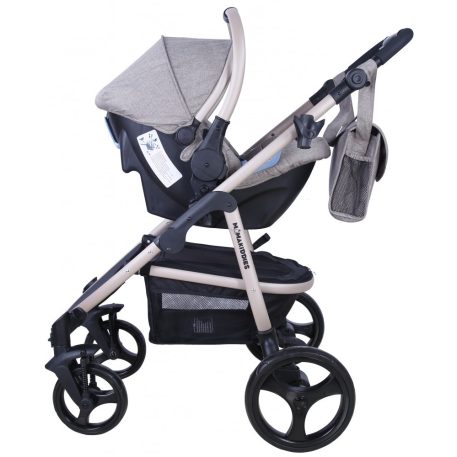 Mama Kiddies Coffee Jeans 3az1-ben babakocsi kiegészítőkkel bézs színben + Ajándék