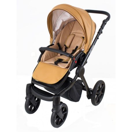 Cărucior multifuncțional 3în1 Mama Kiddies Legend Collection piele ecologică, culoare bej + cadou
