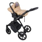 Cărucior multifuncțional 3în1 Mama Kiddies Legend Collection piele ecologică, culoare bej + cadou