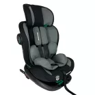 Scaun auto de siguranță rotativ ISOFIX 360° Mama Kiddies Racing (40 - 125 cm) în culoarea gri-negru + Pernă de protecție cadou