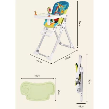 Mama Kiddies Animal béka mintás multifunkciós etetőszék + Ajándék