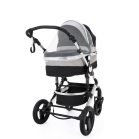 Cărucior multifuncțional 3în1 Mama Kiddies Evening Star cu accesorii, în culoare negru-gri + Cadou