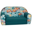 Fotoliu dublu pentru copii Mama Kiddies Premium extensibil – Clown Fish