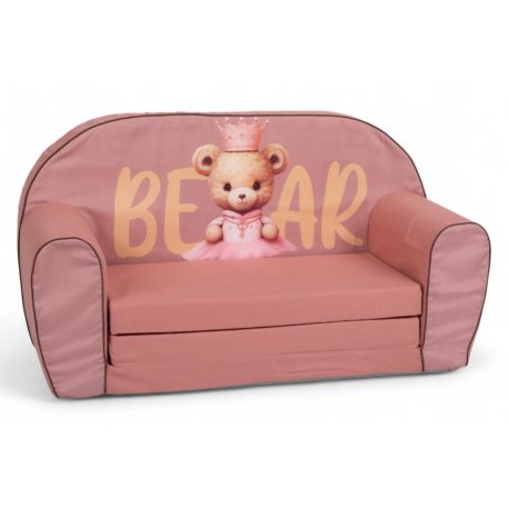 Fotoliu dublu pentru copii Mama Kiddies Premium extensibil – Bear Princess