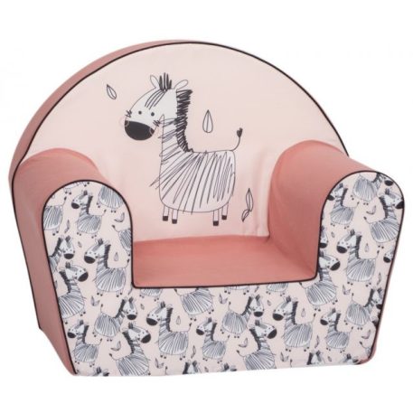 Fotoliu premium pentru copii Mama Kiddies – Pink Zebră