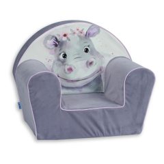 Fotoliu premium pentru copii Mama Kiddies – Hippo Velvet