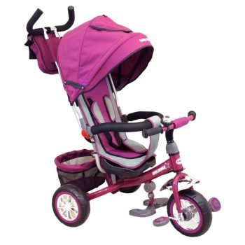 Baby Mix Prémium tricikli lila színben tolókarral és lábtartóval