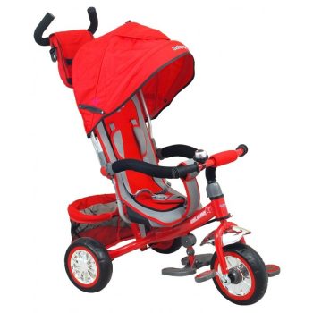 Baby Mix Prémium tricikli piros színben tolókarral és lábtartóval