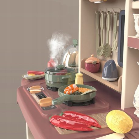 Set bucătărie de jucărie Modern Kitchen, înălțime 63 cm, cu 38 accesorii, culoare portocaliu