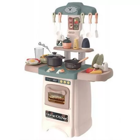 Bucătărie de jucărie Home Kitchen, 62 cm, cu 29 accesorii – culoare olive