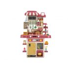 Mama Kiddies Kitchen Multi-Function Set de băcătărie roz pentru copii, de 48 piese