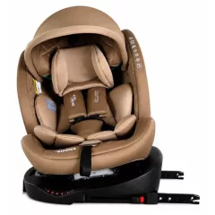   Mama Kiddies® i-Size Journey scaun auto ISOFIX rotativ 360° 40–150 cm – bej + parasolar cadou
