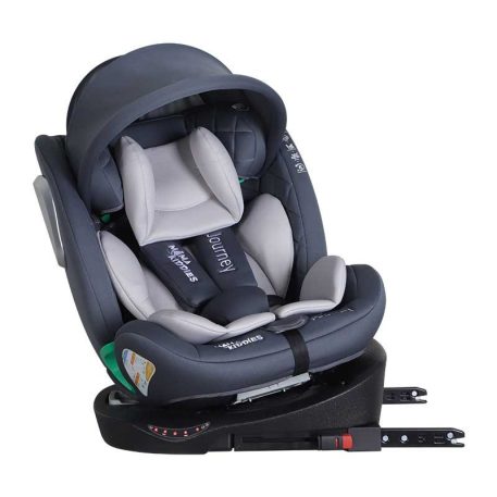 Scaun auto Mama Kiddies iSize Journey rotativ 360° cu ISOFIX (40–150 cm) culoare gri, cu parasolar cadou