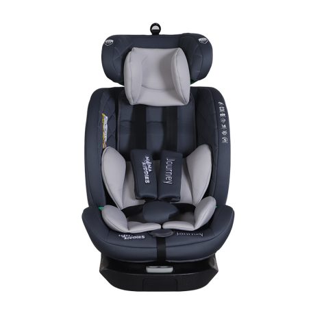 Scaun auto Mama Kiddies iSize Journey rotativ 360° cu ISOFIX (40–150 cm) culoare gri, cu parasolar cadou