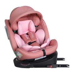   Scaun auto Mama Kiddies iSize Journey rotativ 360° cu ISOFIX (40–150 cm) culoare gri, cu parasolar cadou
