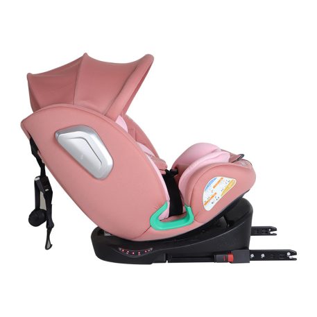 Scaun auto Mama Kiddies iSize Journey rotativ 360° cu ISOFIX (40–150 cm) culoare gri, cu parasolar cadou