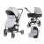 Cărucior Mama Kiddies Houston 3in1 cu accesoriu, de culoare gri + cadou