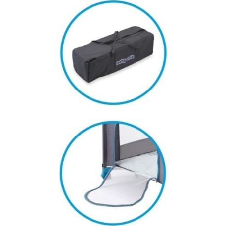 Baby Mix tengerkék bagoly mintás fix utazóágy