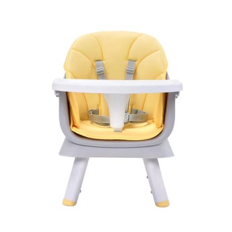 Scaun de masă multifuncțional Mama Kiddies Denver 6în1, galben cu set de jucării cadou