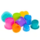 Set piramidă de căni colorate, 9 piese