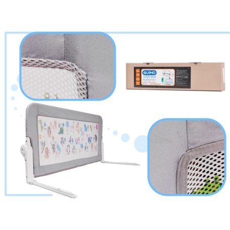 Barieră protecție pat 90 cm cu model de animale