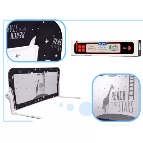 Barieră protecție pat 120 cm negru