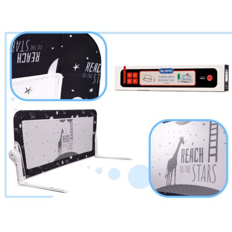 Barieră protecție pat 150 cm negru