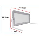 Barieră protecție pat 150 cm gri