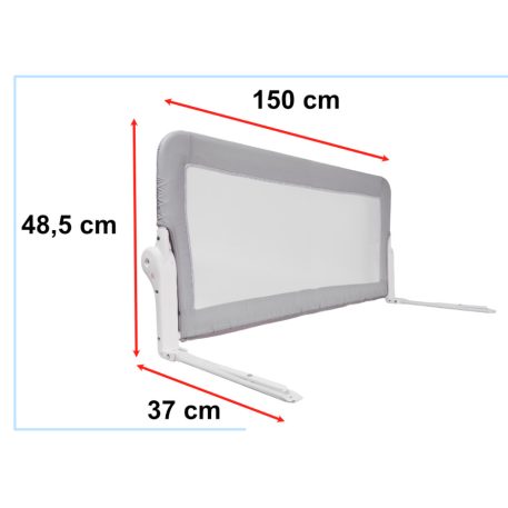 Barieră protecție pat 150 cm gri