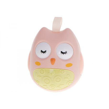Jucărie distractivă cu bufniță, în culoare roz