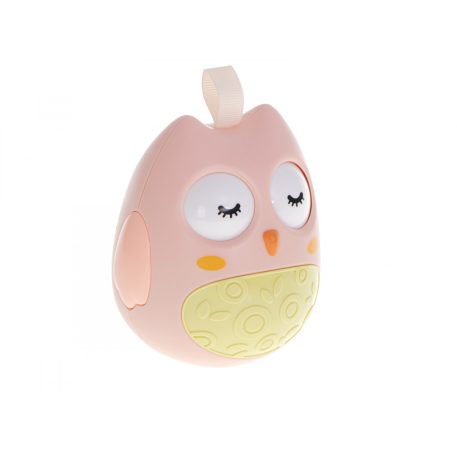 Jucărie distractivă cu bufniță, în culoare roz