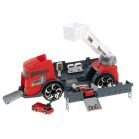 Camion de pompieri 2 în 1 cu garaj și 2 mașinuțe