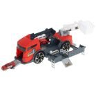 Camion de pompieri 2 în 1 cu garaj și 2 mașinuțe