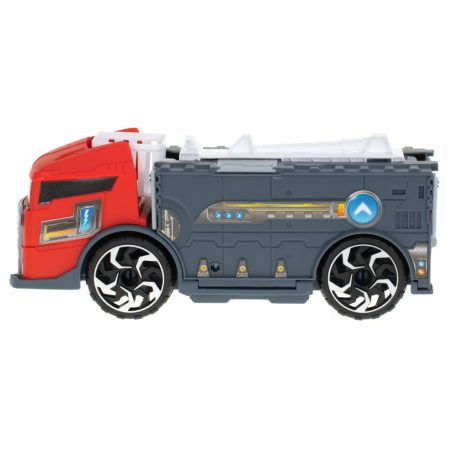 Camion de pompieri 2 în 1 cu garaj și 2 mașinuțe