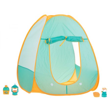 Cort de camping pliabil de jucărie cu accesorii