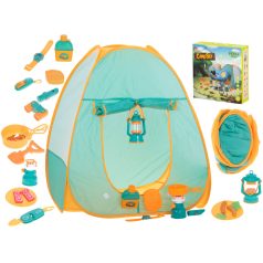 Cort de camping pliabil de jucărie cu accesorii