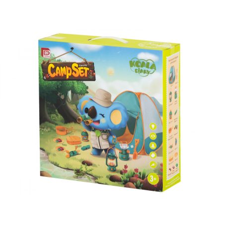 Cort de camping pliabil de jucărie cu accesorii