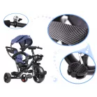 Fix Lite 3în1 tricicletă cu mâner pentru părinte și suport pentru picioare în culoare albastru  (scaun rotativ în 360°)