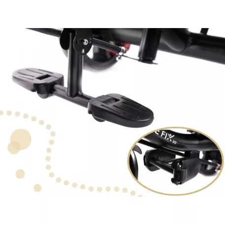 Fix Lite 3în1 tricicletă cu mâner pentru părinte și suport pentru picioare în culoare albastru  (scaun rotativ în 360°)